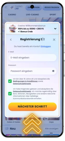 Gold Strike registrieren